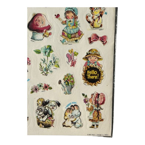 VTG Mark 1 Celebrity Stickers 1983 Old Fashioned Kids Dogs Mushroom Cats… - Picture 6 of 8